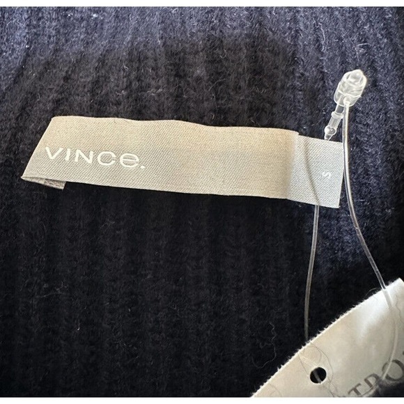 NWT Vince Button Sleeve Wool Cashmere Funnel Neck Sweater Women's Size S - Picture 6 of 9